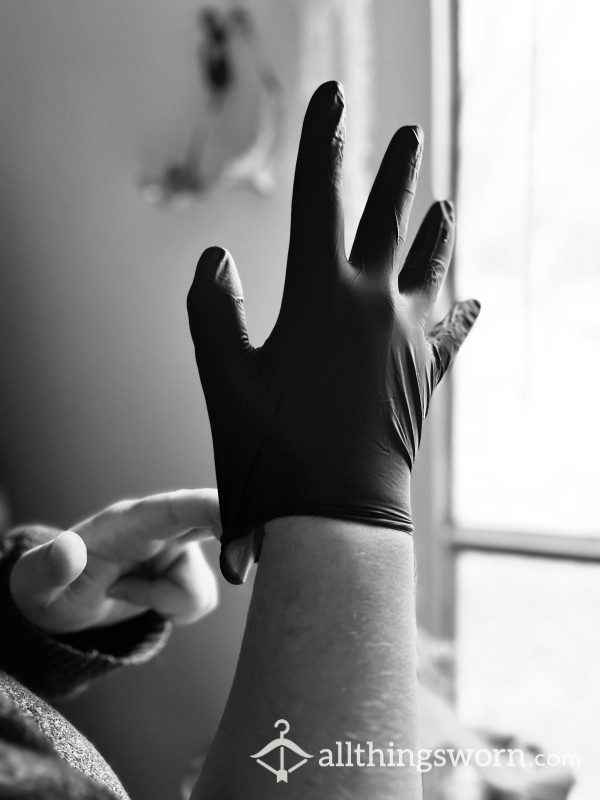 Alphas Big Black Nitrile Latex Hand Gloves