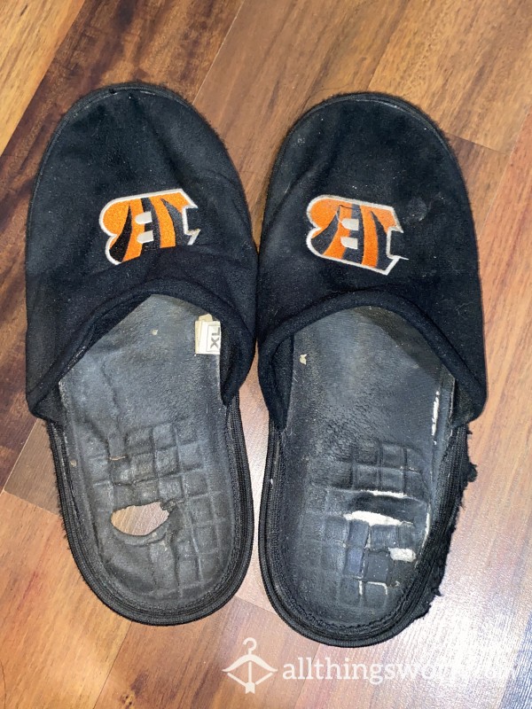 ALPHAs OLD WORN-OUT Bengals House Shoes!