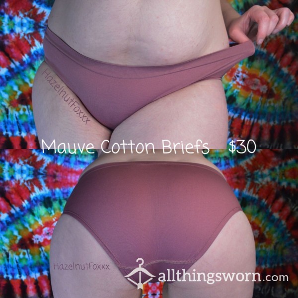 Mauve Cotton Brief  -  "Always Faithful Trusty Old Panties"  -  Owned For A Decade!