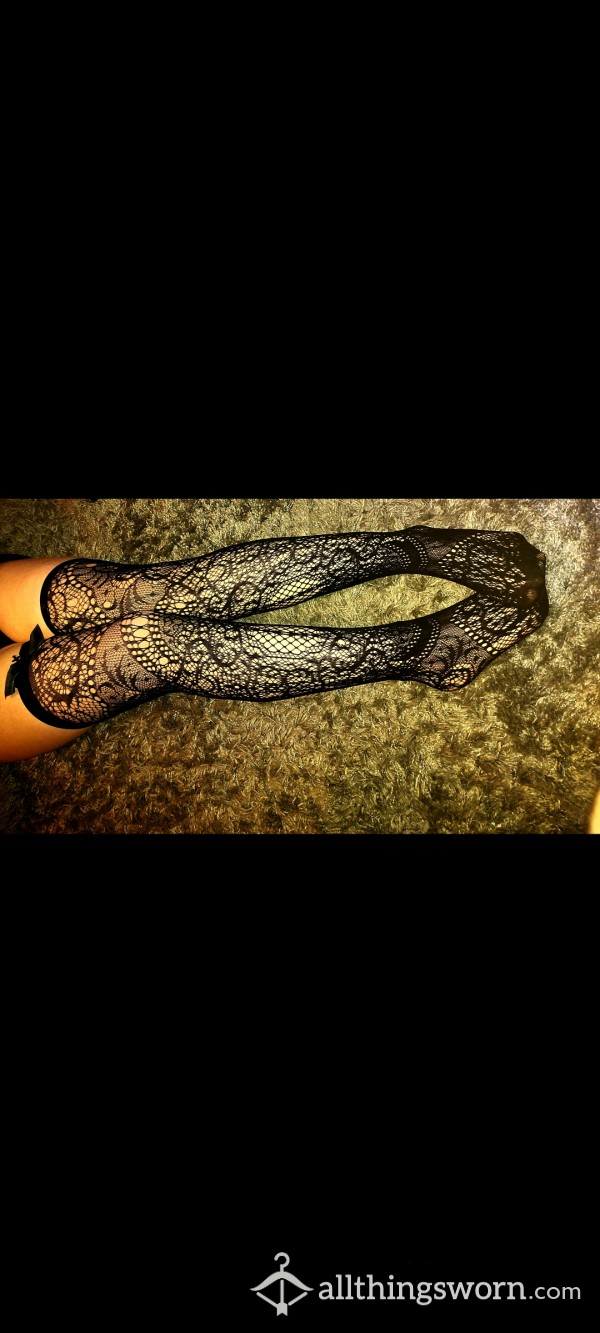 Amazing ..lacey Patterned Stockings..🥰🖤