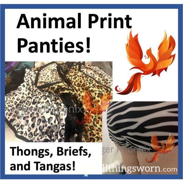 Animal Print Panties!!  Xx  Briefs, Thongs, Hipsters, And Tangas!  Xx  My Pussy Says RAWR!  Xx