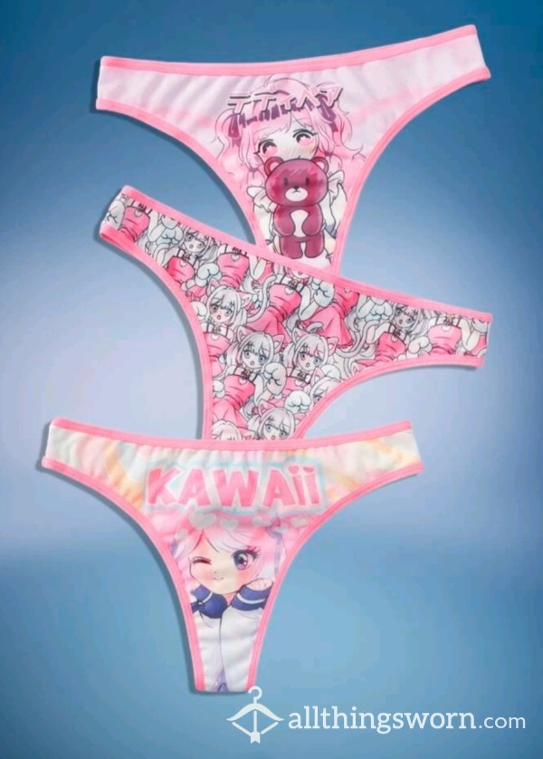 Anime Themed Mesh Panties, Cute Kawaii Egirl Knickers
