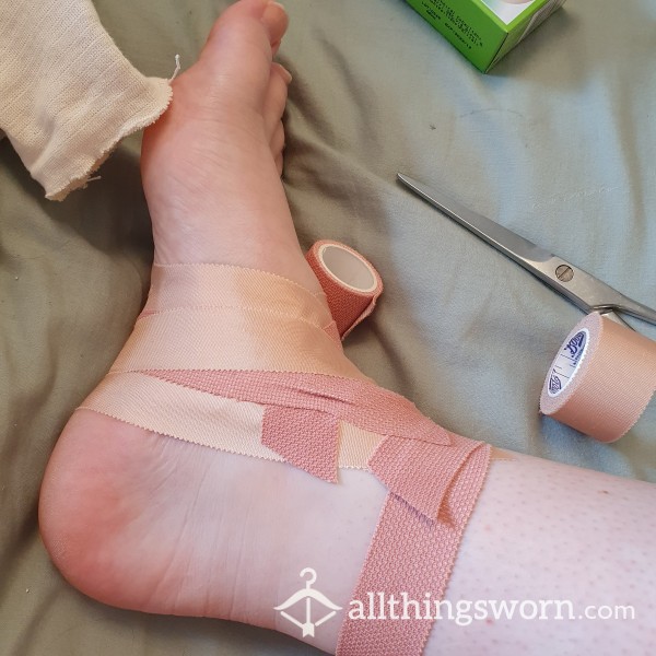 Ankle Bandages And Tape From My Foot