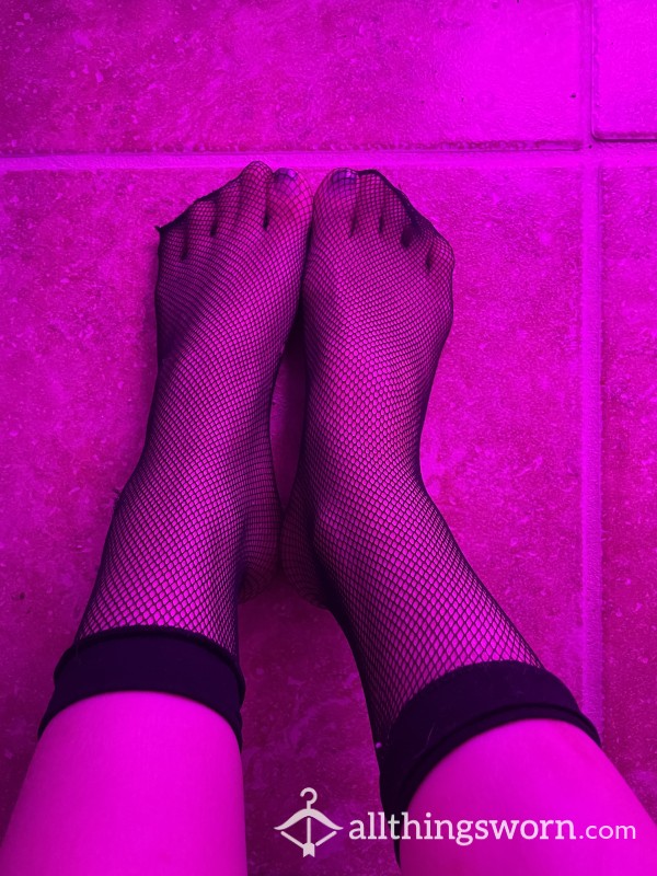 Ankle Fishnets On My Pretty Feet.