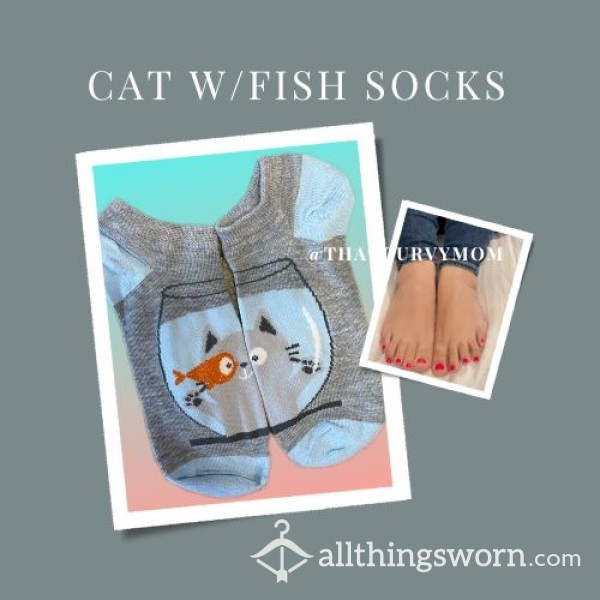 Ankle Kitty & Fish Bowl Socks - 48hr