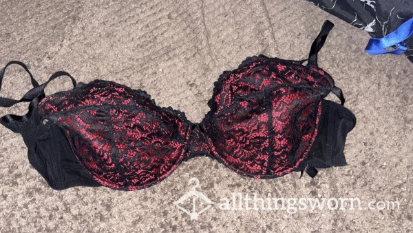 Ann Summers Black And Red Bra