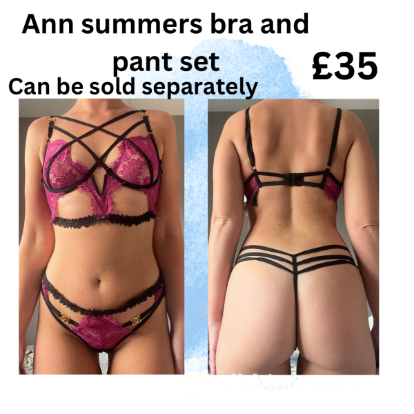 Ann Summers Bra And Pant Set