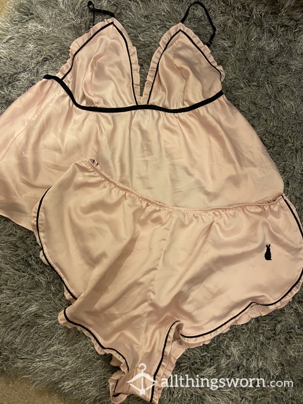 💞💞Ann Summers Pretty Pink Silky Short Cammy Set - Stunning !!! One For The Larger Sissy’s 💞💞