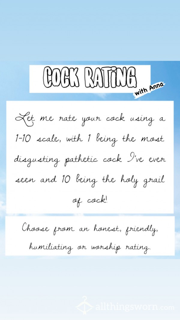 Anna Rates Your Cock (1-10 Scale)
