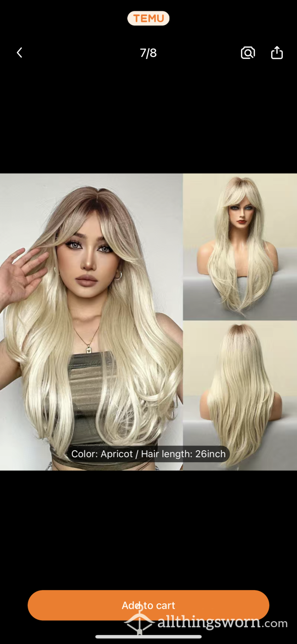 Apricot Colored Wig *new*