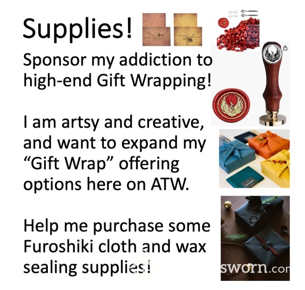 Artsy Supplies For Gift Wrapping Options!  Xx  Sponsor My Crafty Passion For Luxury!  <3