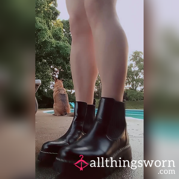 Ass Kicking Black Ankle Boots