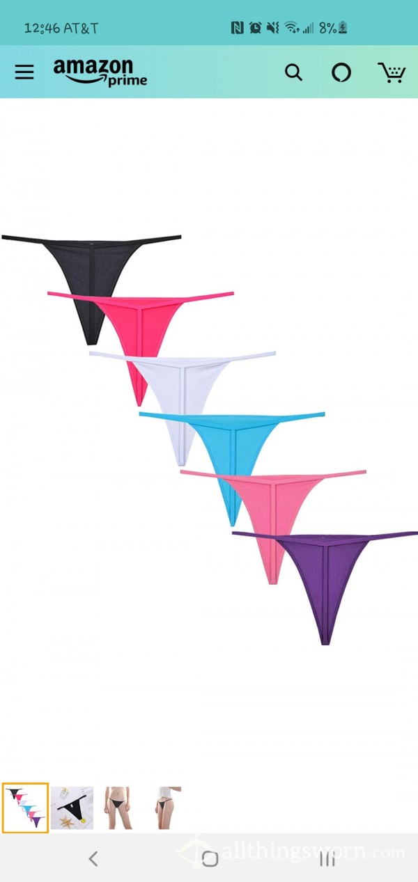 Assorted Color Cotton G-Strings