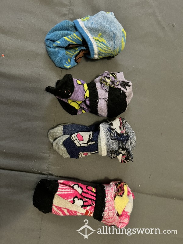 Assorted Marvel Socks Worn On Cute, Tiny Feet >.<
