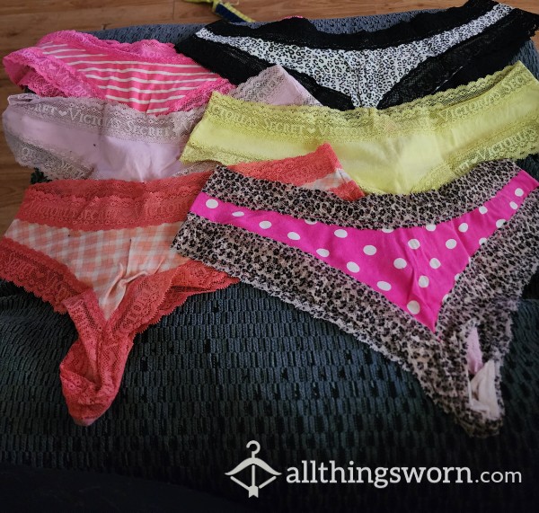 Assorted Worn Victoria Secret Thongs