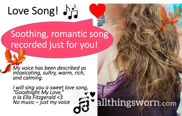 Audio:  Sultry, Romantic Love Song Sung By Me!  "Goodnight My Love" A La Ella Fitzgerald <3