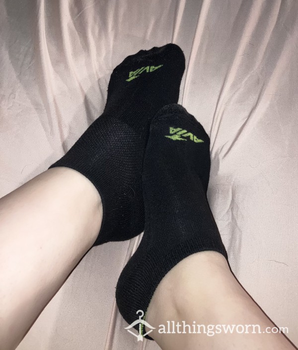 Avia Black & Lime Green Socks!
