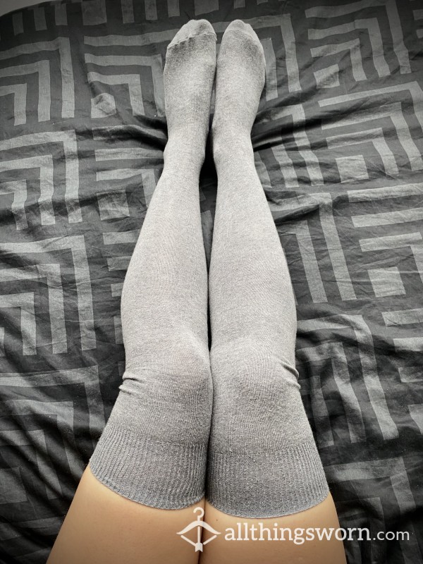 Awesome Grey Knee Socks 😈💖