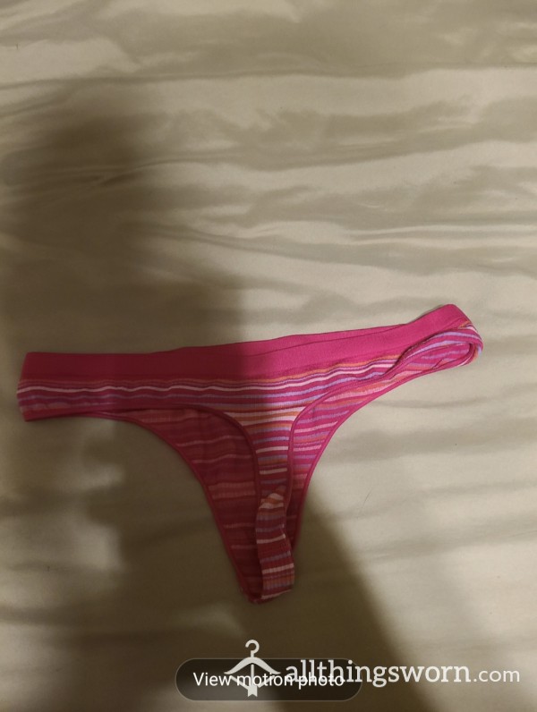 Pink Thong Size Medium Cotton