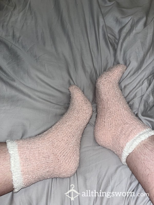Baby Pink And White Fuffy Socks
