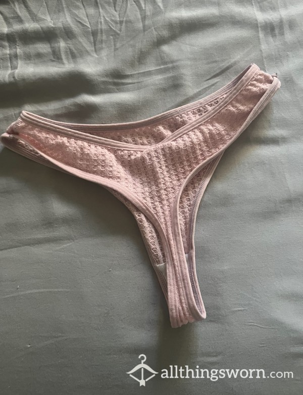 Baby Pink High Waisted Thong