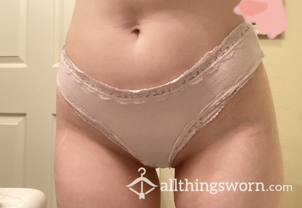 (SOLD) Baby Pink Lacey Work Panties