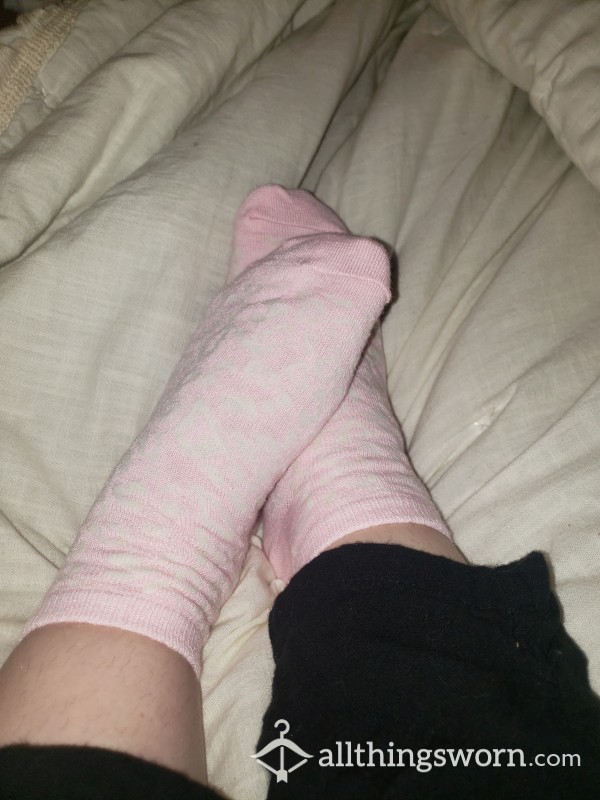 Baby Pink Leopard Print Socks
