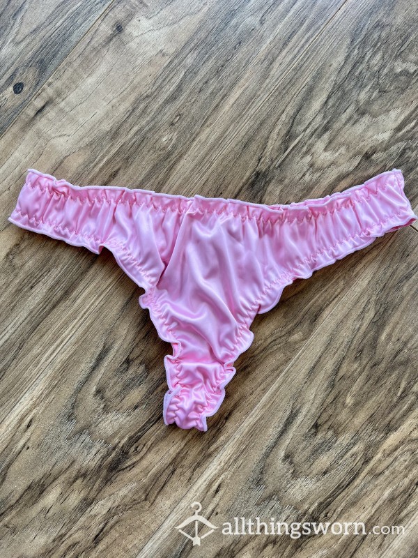 Baby Pink Silkysatin Runched Panties Xx