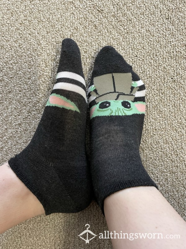 Baby Yoda Socks- Worn