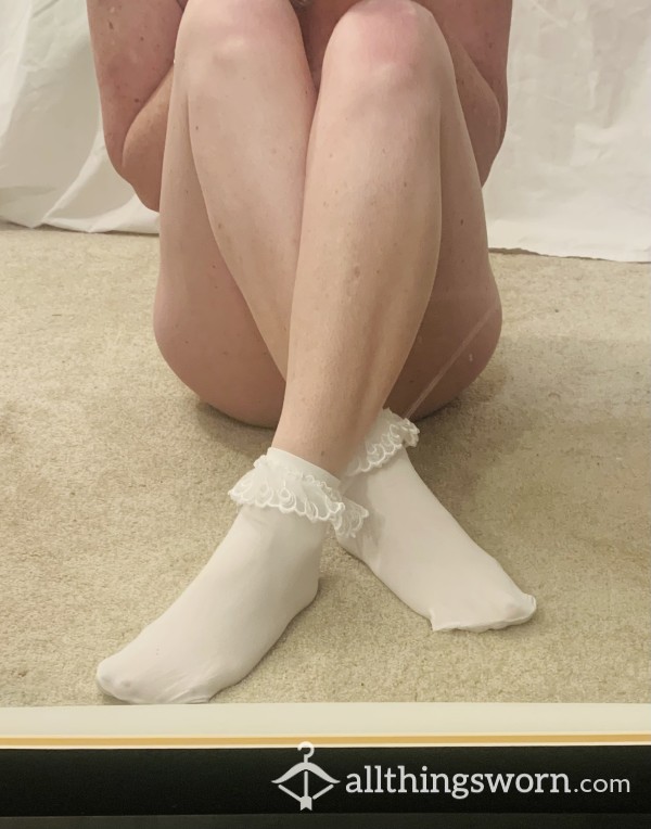 🍭Babydoll Ruffle White Socks