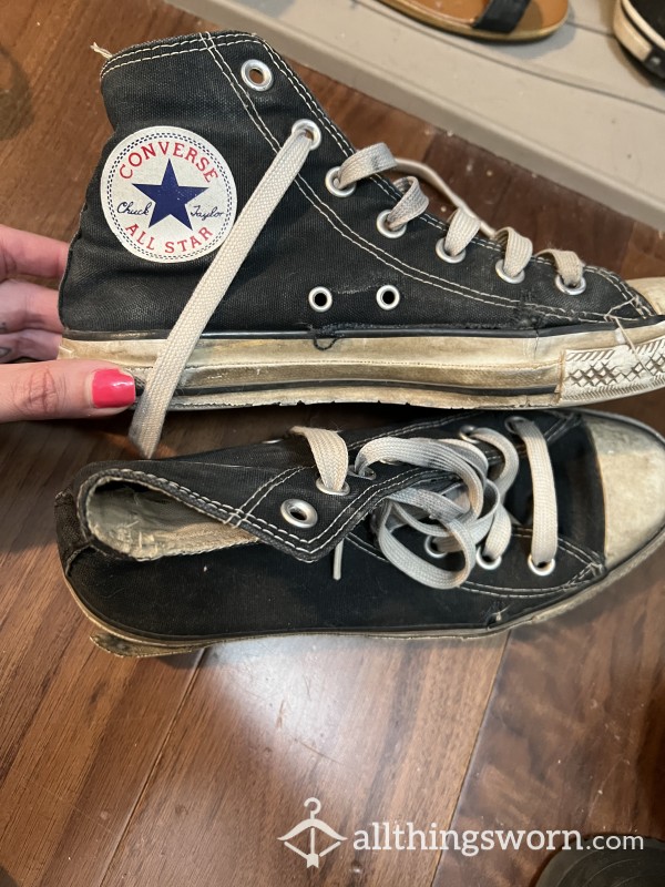 BadMommy’s Staple- Converse All- Stars , My Trusted Shoe. Worn To The Sole And Wreak Of Mommy’s Sweet Musky  Smell