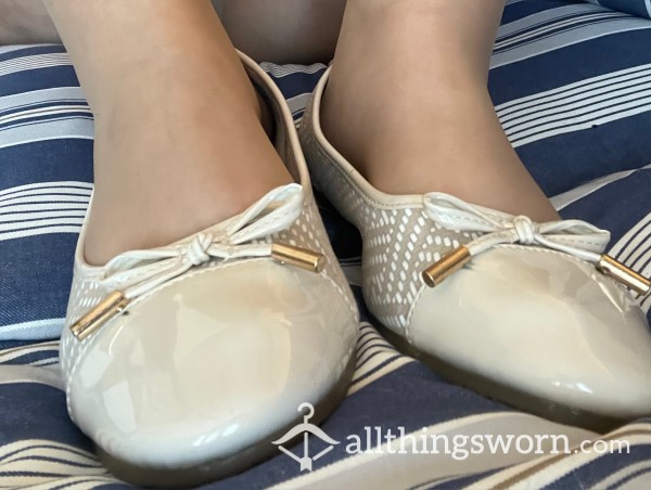 Ballerina Shoes Size 39, Cream