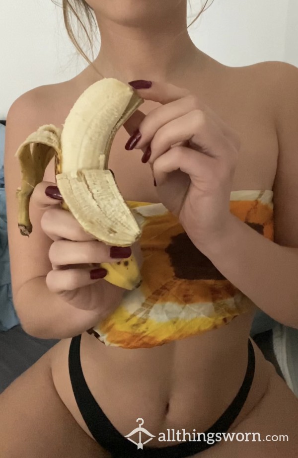 Banana Blowjob Play