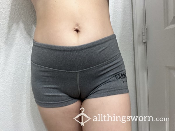 Barbell Gym Booty Shorts Worn With Or Without Panties