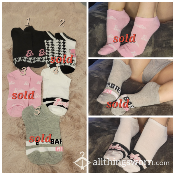 Barbie Ankle Socks In Cotton Material To Be Worn 3 Days Free W Shipping Included - Get Last Two Pairs Bundled For $40