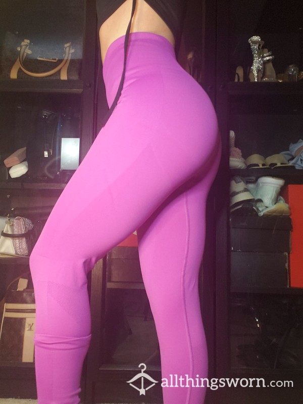 Barbie Pink Leggings Workout Tights Lululemon Sexy Skin Tight Pants Juicy Fat Ass Thick Thighs Fitness Model Asian 💓