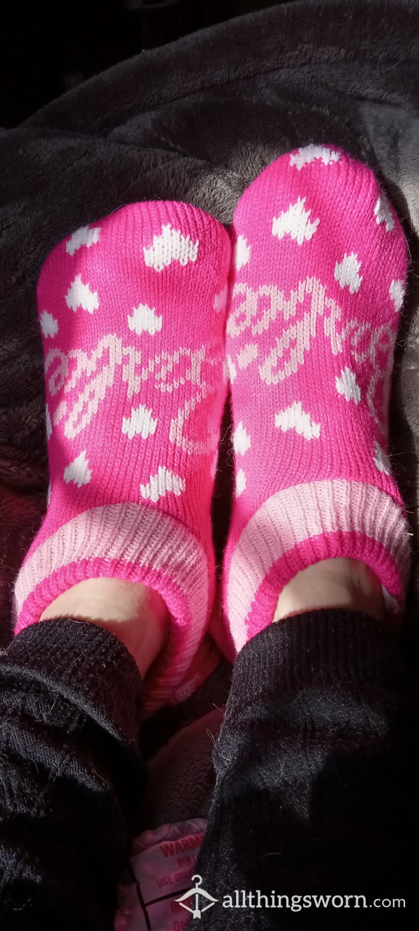 BARBIE Slipper-Socks!  Shoe Size 9-11 (ladies.) So Soft And Fuzzy!  *NEW*
