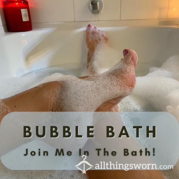 Bare Feet In Bubble Bath