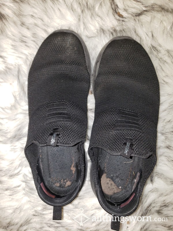 Skechers Black Well-Worn Work Sneakers