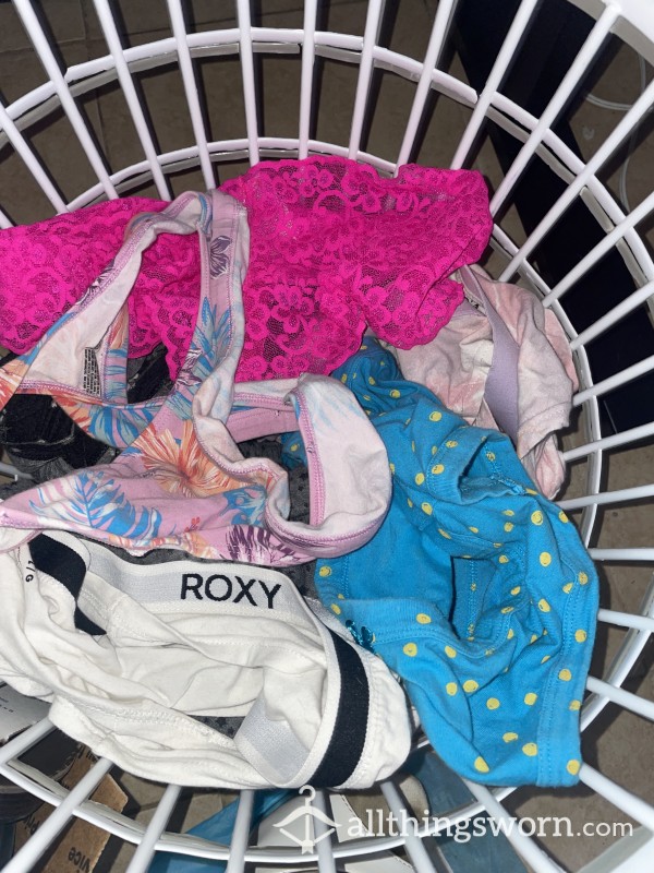 Mystery Pair One Pair Basket Full Of Dirty Filthy, Masturbation, Undies, Panties, Ready To Go !!!!