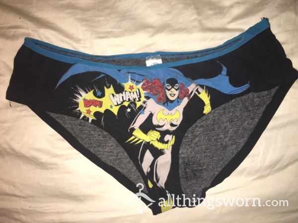 Batgirl Bikini Cut Panties - Black And Blue