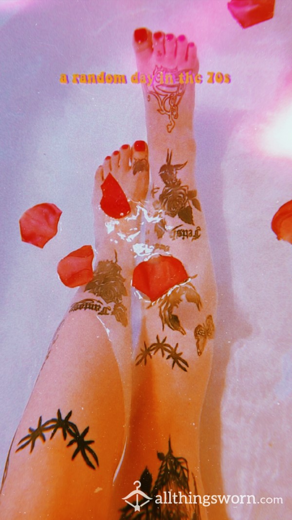 Bath Water With Or Without Rose Petals