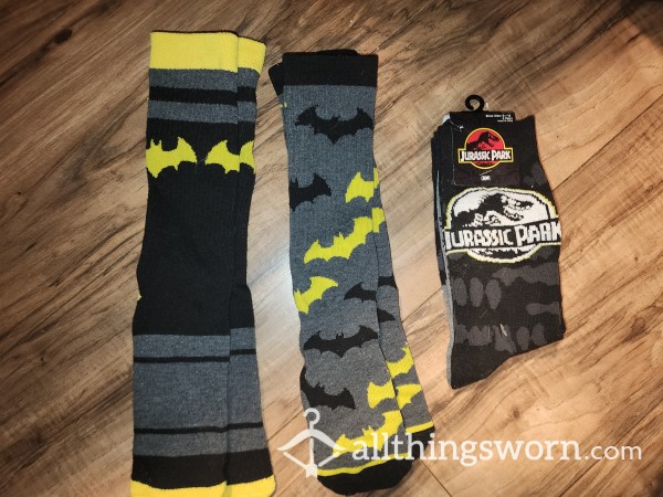 Batman/jurassic. Knee High Socks