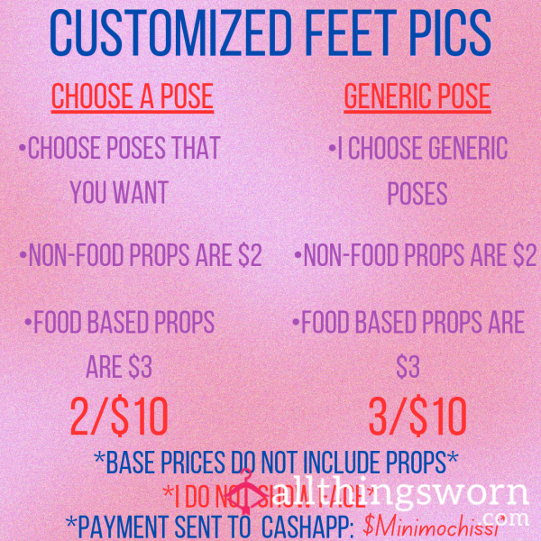 BBW Customized Foot Pic Package