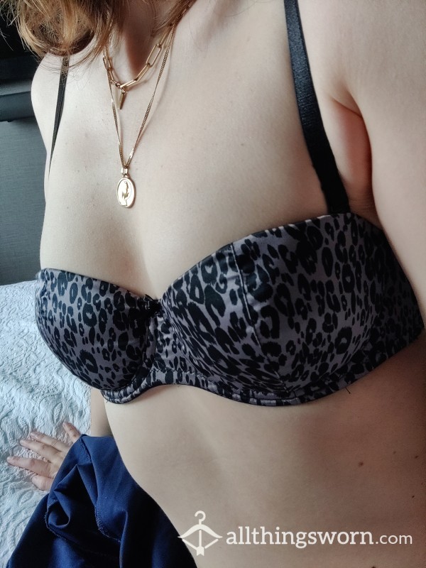Beautiful Leopard Print Bra. I Will Wear This Bra During My 12-hour Shift At The Hospital.