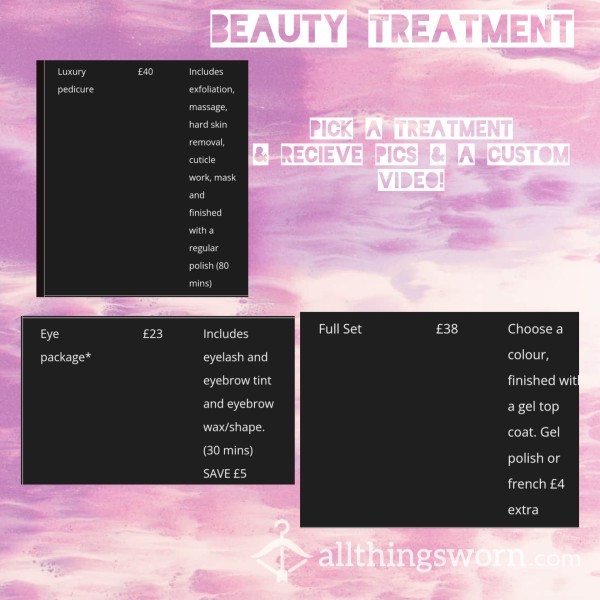 Beauty Treatments Custom Video Deal