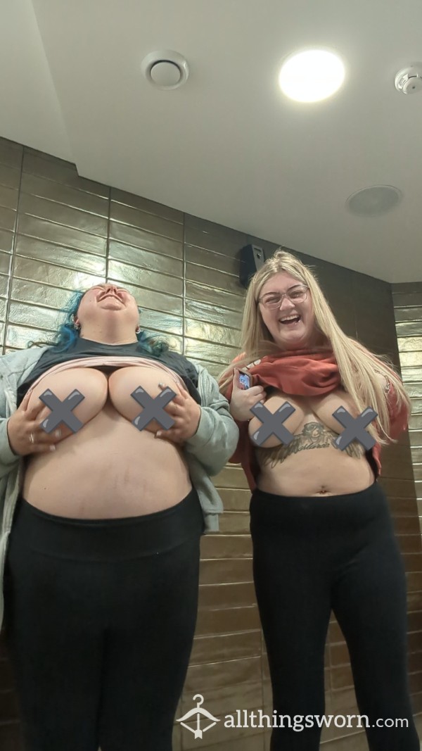 Best Friends At The Bingo Flash Their Tits