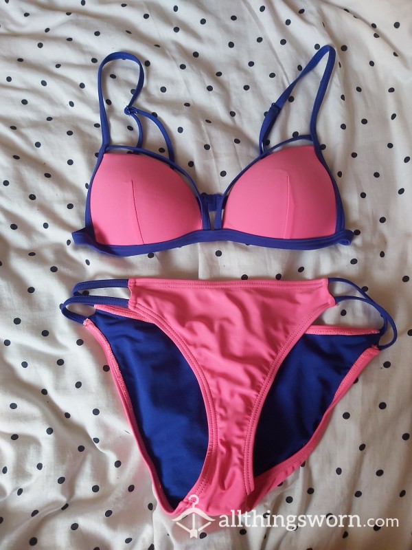 ***SOLD*** Bikini Size 8 Eur 36 Pink And Navy