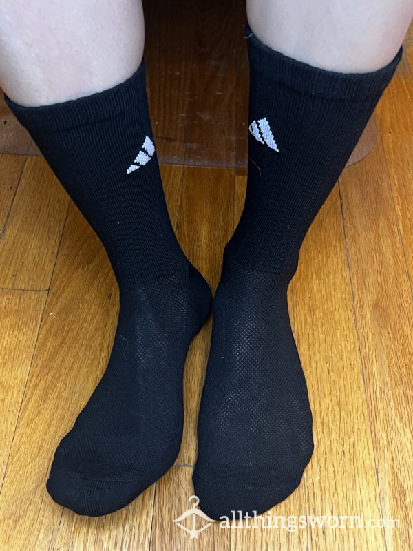 Black Adidas Crew Socks