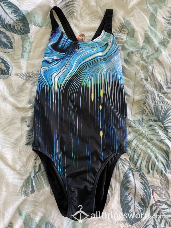 Black And Blue Full Piece Speedo Swimmers